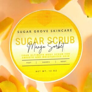 Sugar Grove 12 oz Mango Sorbet (Mango & Lemon Scented) Foaming Sugar Scrub
